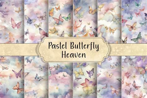 Pastel Butterfly Heaven Graphic By Curvedesign Creative Fabrica
