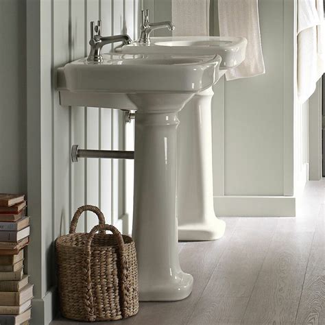 Installing a kohler pedestal sink is a space saver in smaller bathrooms or in bathrooms where you because of the weight of the sink basin and pedestal, it is a good idea to enlist the help of a second. Kohler Bancroft 24" Pedestal Bathroom Sink & Reviews | Wayfair