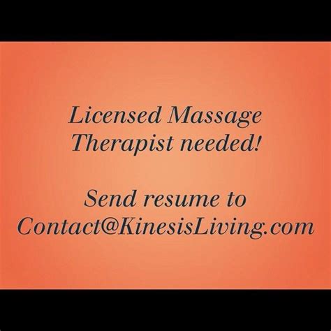 We Need Another Massage Therapist Bodyworker On Our Team Are You A Licensed Therapist With
