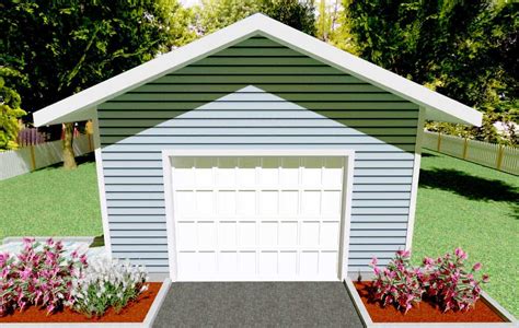 Poplar - 16′ x 24′Gable Roof Garage Kit - KB Prefab
