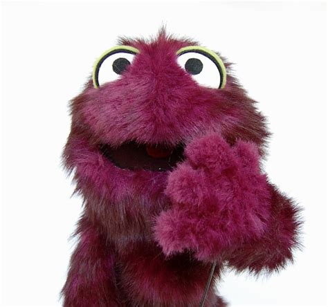 Muppet Monster Hand Puppet Purple Furry Plush Toy