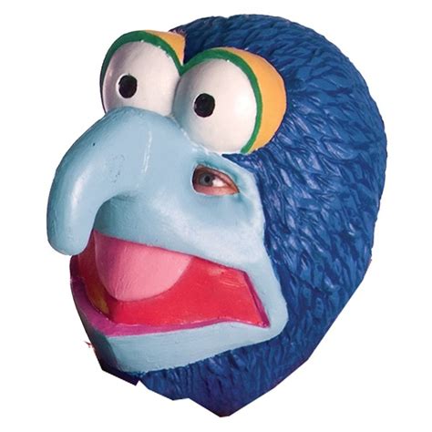 Gonzo Mask Big Nose And Eyes Muppet Blue Vinyl Puppet Cartoon Halloween