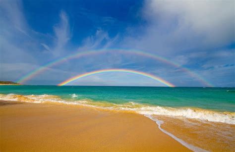 Double Beach Rainbow Of Maui By Angelina Hills Beach Rainbow Photo Maui