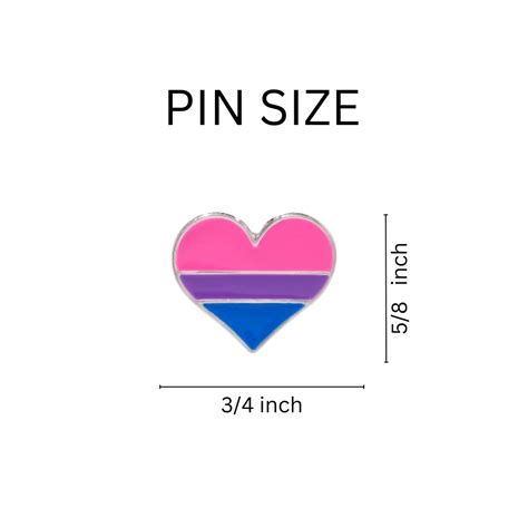 Bulk Bisexual Heart Shaped Pins Lgbtq Gay Pride Jewelry We Are Pride