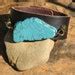 Leather And Turquoise Cuff