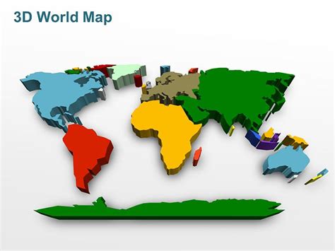 3d World Map Editable Powerpoint Slide Powerpoint Slide Designs