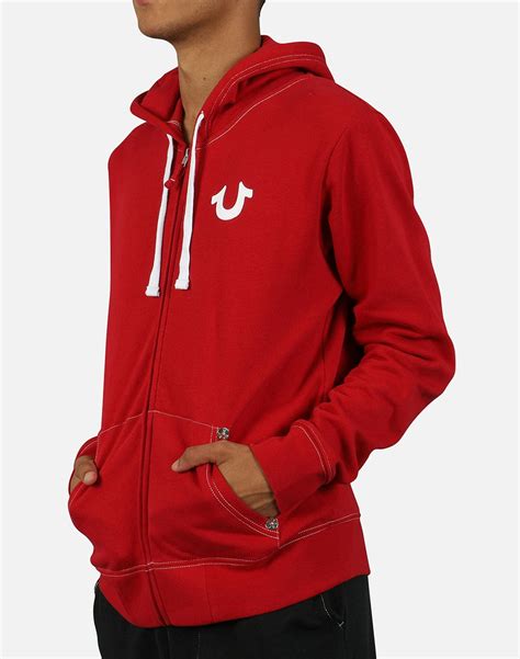 true religion classic logo zip up hoodie dtlr
