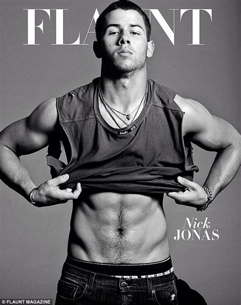 nick jonas pulls a justin bieber by showing off his abs for flaunt daily mail online