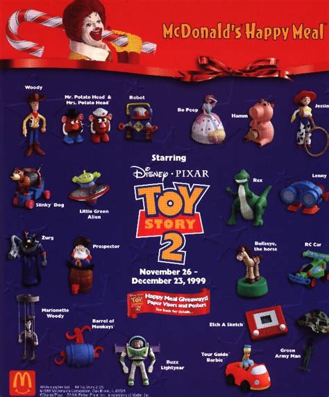 Mcdonalds Happy Meal Toys November 1999 Disney Toy Story 2 Kids Time