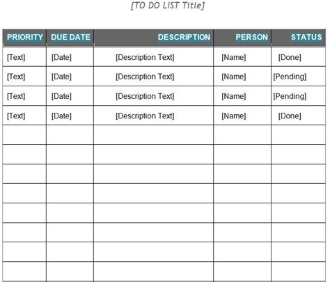 10 Free Project Activity List Templates - Best Office Files