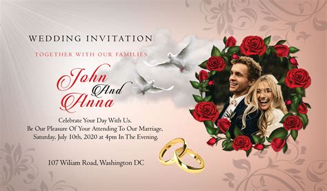 The most important day in a person. Wedding Invitation 2 Flyer Template | Codester