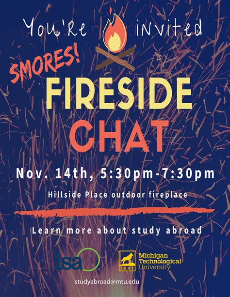 Fireside Chat Poster The Student Scoop