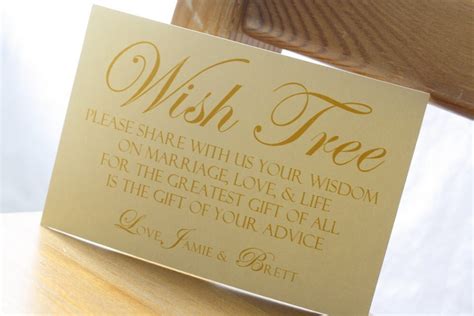 Wedding Wish Tree Tag Sign