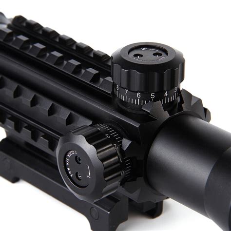 4 12x50 Tactical Optical Rifle Scope Red Green Dual Illuminated With
