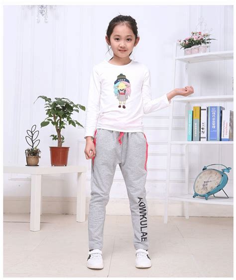 77 Cotton Casual Girls Sweatpants Childrens Clothes Girl