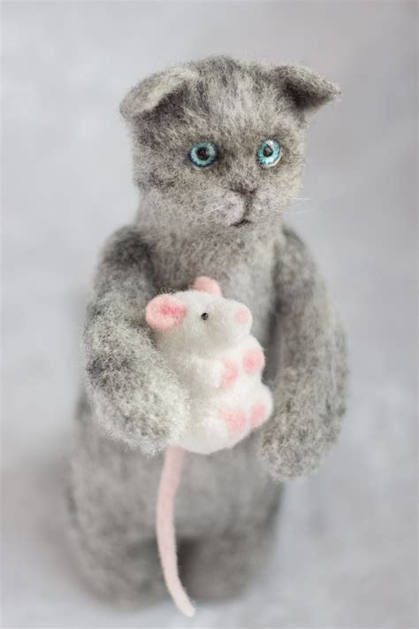 Catwool Needlefeltedanimal Etsycat Naturalcattoy Catdoll Ecotoy