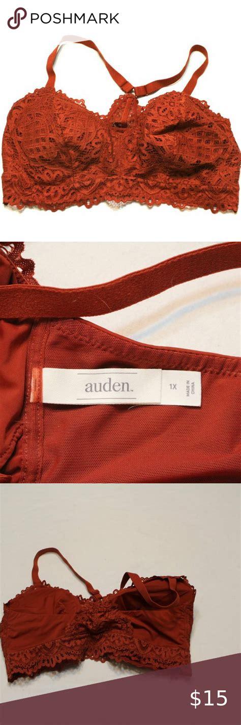 Auden Wirefree Lightly Lined Lace Bralette 1x Lace Bralette Padded