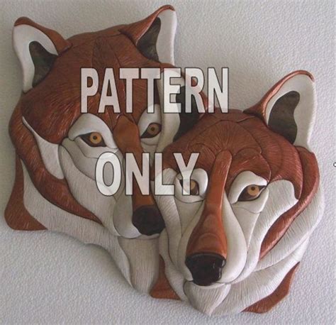 Pattern Of Wolf Love Intarsia Made With Wood If You Can Do This Give