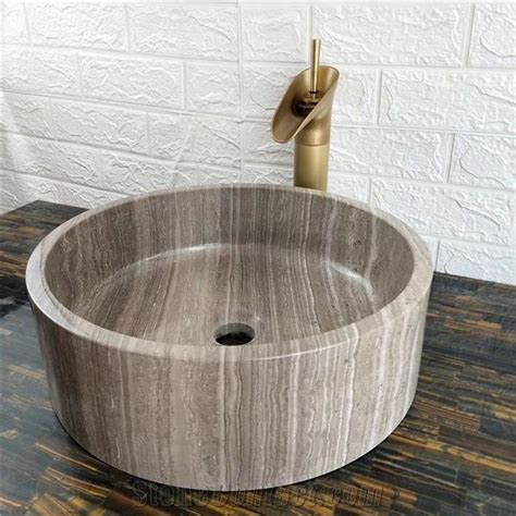 Now, cookhouse basins are available in different materials (ceramic kitchen sinks, stone kitchen sinks, marble kitchen sinks) and different forms or shapes. Grey Wood Vein Marble Round Basins Kitchen Sinks from ...