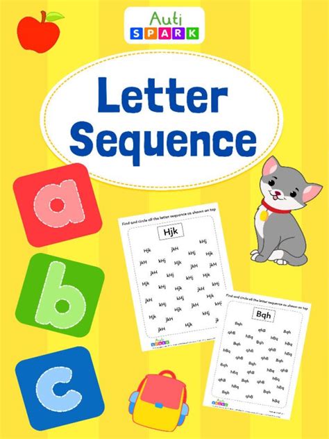 Title Match The Same Letter Sequence Matching Workbook Autispark