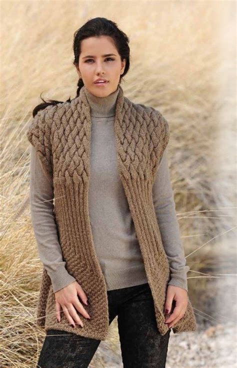 Strickanleitung Lange Weste Weste Stricken Strickweste Muster Strickjacke Stricken