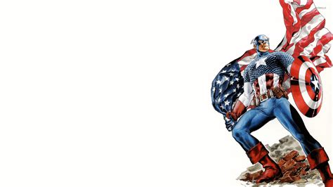 Captain America Holding The American Flag Wallpaper Comic Wallpapers