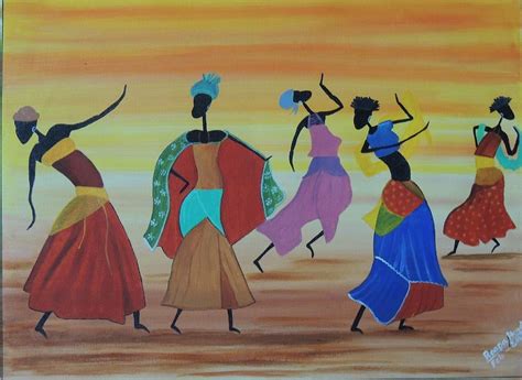 African Dancers Painting By Roopa Hegde Pixels