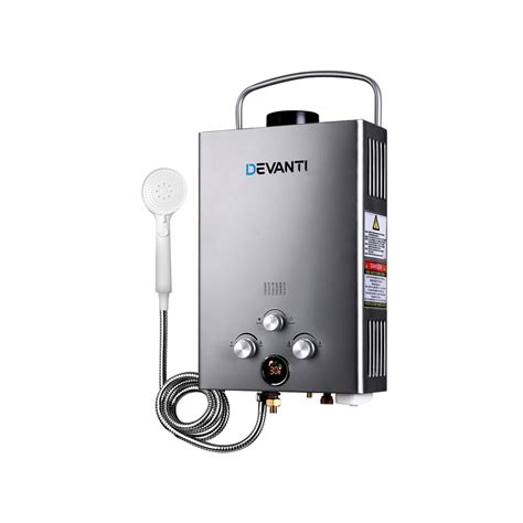DEVANTi Outdoor Gas Hot Water Heater w/ Pump Grey - Bunnings Australia
