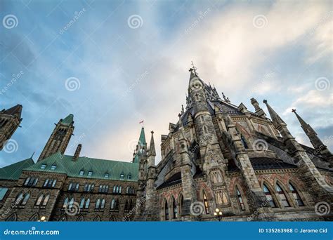 Main Building Of The Center Block Of The Parliament Of Canada In The