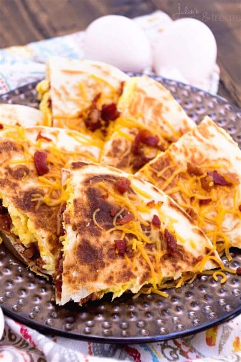 Bacon Egg And Cheese Quesadillas Recipe Julies Eats And Treats