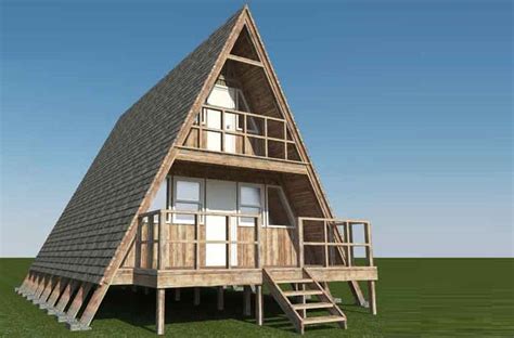 Create house floor plans like these in minutes: Frame Wood Cabin Plans DIY Two Story Tiny House Log Cabin-model A008 • $12.50 | Cabin plans ...
