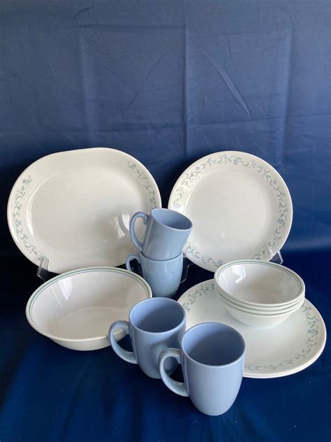 14 Piece Corelle Country Cottage Dinnerware Set Service For 4 Etsy