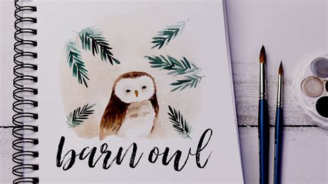 Paint An Owl With Me Beginner Watercolor How To Youtube