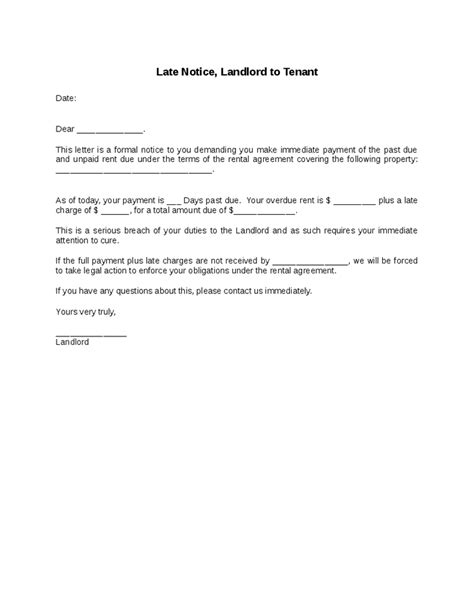 Here, we're sharing common renovation. letter to tenant to pay rent - Free Printable Documents ...