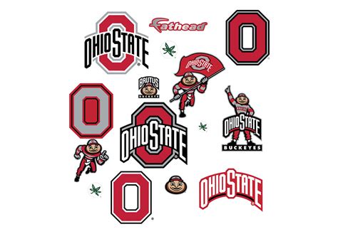 Ohio State Buckeyes Team Logo Assortment Wall Decal Shop Fathead