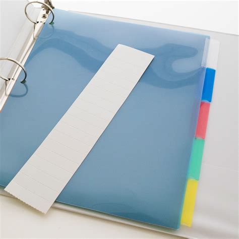 Binder Dividers 3 Ring W 5 Insertable Color Tabs Bazic Products