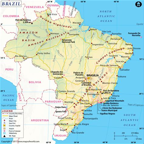 Large Map Of Brazil Brazil Large Map