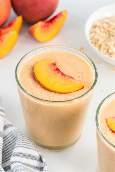The Best Peach Smoothie Recipe Build Your Bite