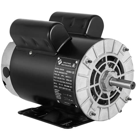 Vevor 5 Hp Electric Motor 31 Kw Rated Speed 3450 Rpm Single Phase