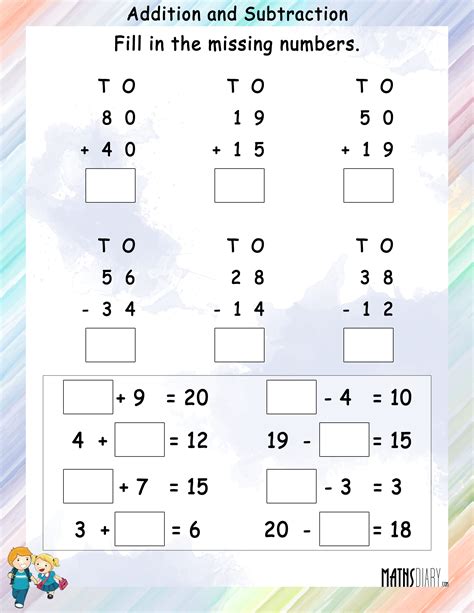 First grade math worksheets add up to a good time. Subtraction - Grade 1 Math Worksheets
