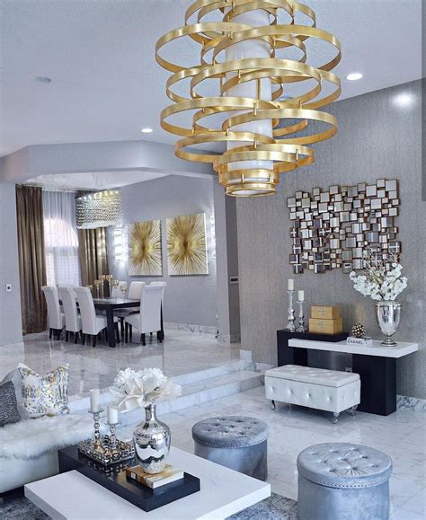 20 Silver And Gold Living Room