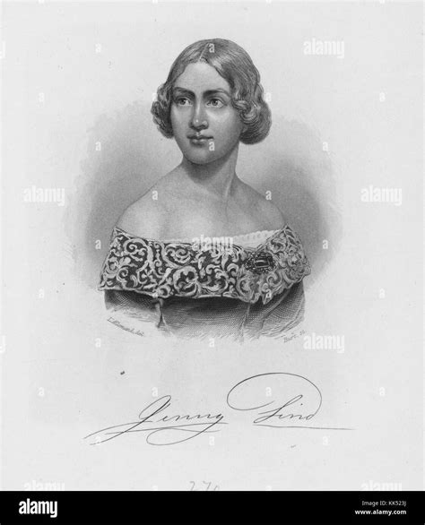 Un Grabado De Un Retrato De Jenny Lind Ella Era Una Cantante De ópera