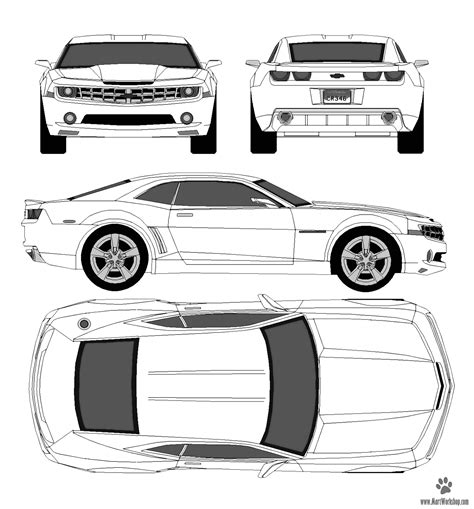 Camaro Blueprints For 3d Modeling