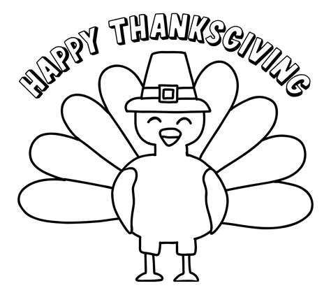 10 Best Simple Printable Thanksgiving Coloring Pages Thanksgiving