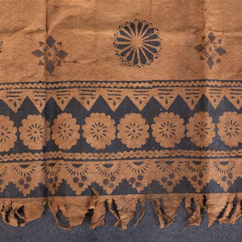 Masi Tapa With Frindge1920s Fiji Polynesian Art Global Textiles Fiji