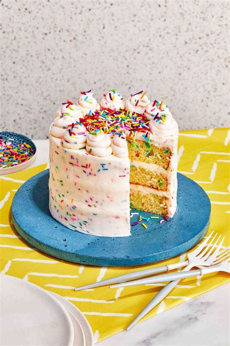 Confetti Cake With Vanilla Sour Cream Frosting