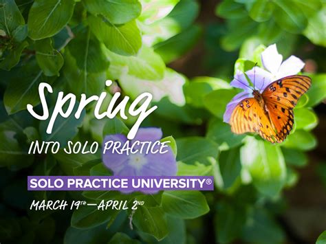 Its Time Spring Into Solo Practice First Months Tuition 127