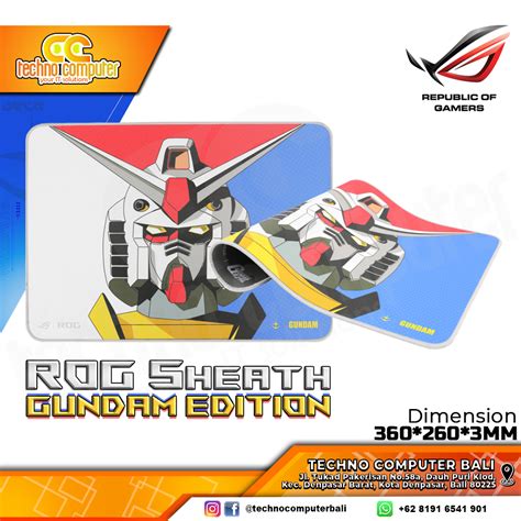 Mousepad Asus Rog Sheath Gundam Edition 360 X 260 X 3mm Gaming Mousepad