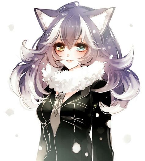 Werewolf Anime Wolf Girl With White Hair And Blue Eyes Hair Trends
