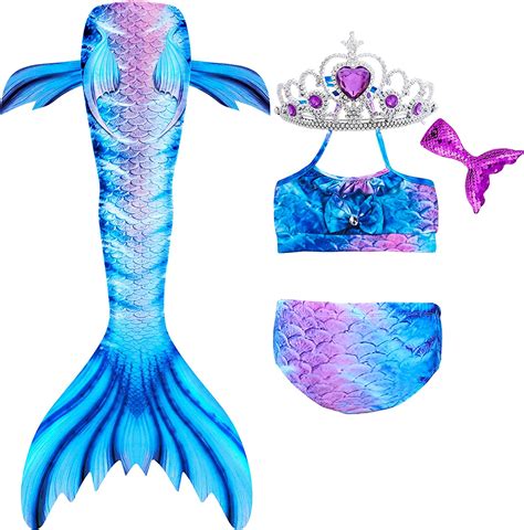 Buy Mermaid Tails For Swimming Swimsuit Costume Bathing Suit Princess